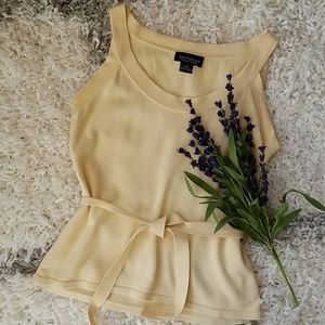 Ann Taylor Butter Yellow Sleeveless Sweater